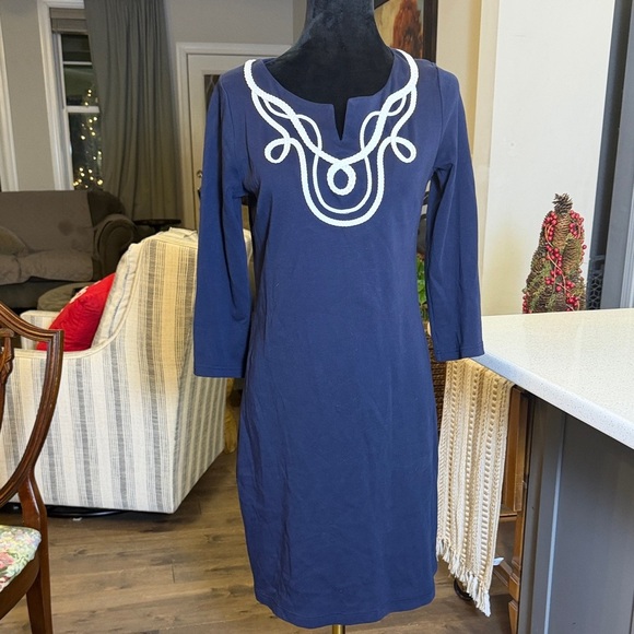 Talbots Navy Garment with White Detailing - Picture 3 of 7